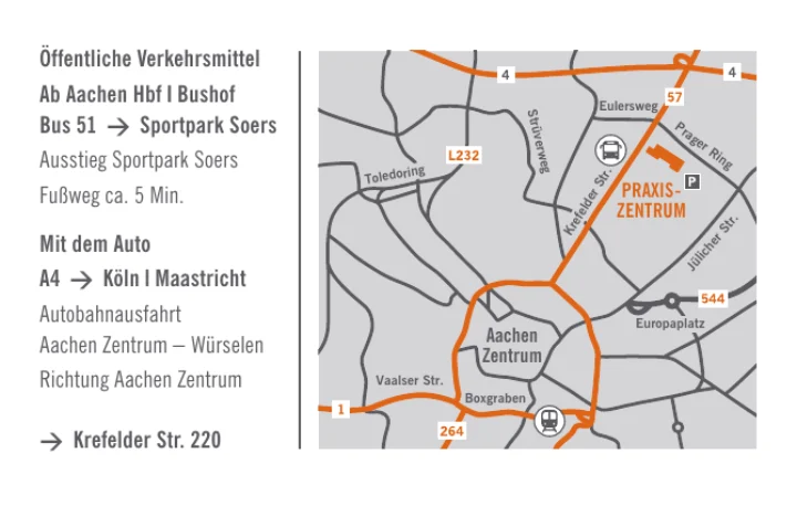Anfahrtsskizze zum Alpha Space an der Krefelder Straße